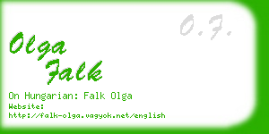 olga falk business card